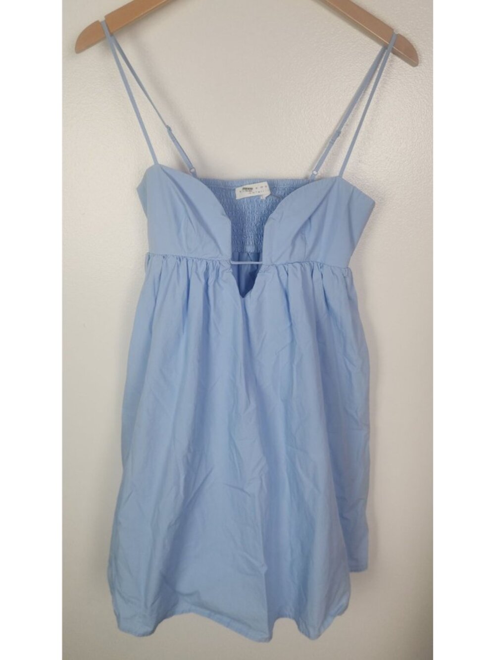Susana Monaco Maternity Women's Sz. S Light Blue Cotton Poplin Fit & Flare Dress